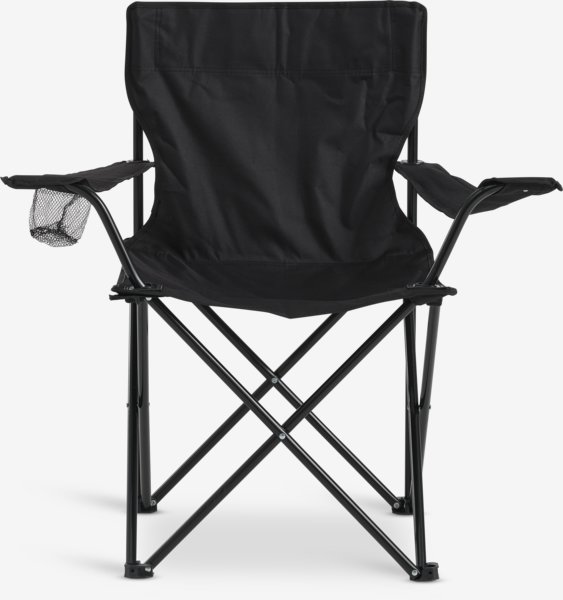 Chaise de camping HALDBAKKEN noir
