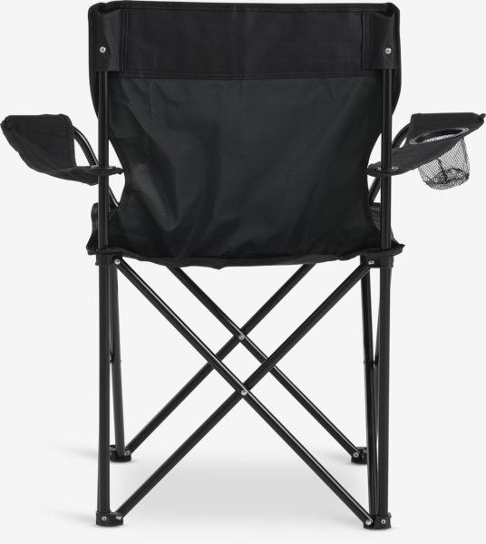 Chaise de camping HALDBAKKEN noir