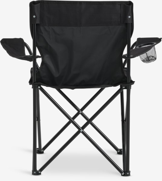 Silla de camping HALDBAKKEN negro