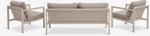 Ensemble lounge BEJSTRUP 4 personnes beige