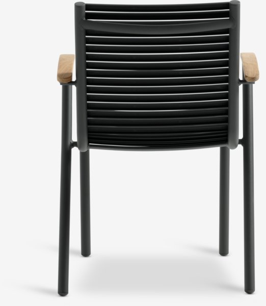 Stohovateľná stolička SADBJERG čierna