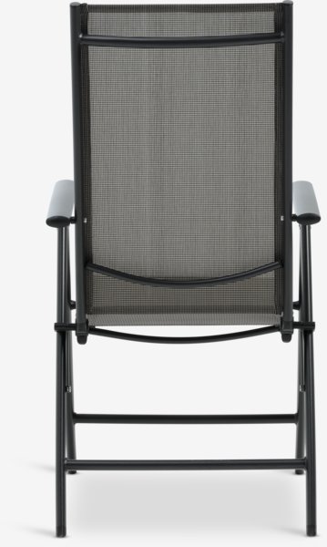 Mesa TIPMOSE L70 gris + 2 sillas MELLBY negro