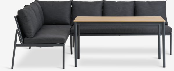 Комплект мебели HAFJELL 6 места черно