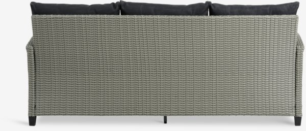 Lounge-Sofa mit Chaiselongue ONDRUP 3 Personen grau