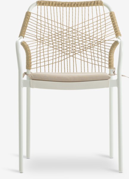 Rakásolható kerti szék FASTRUP fehér