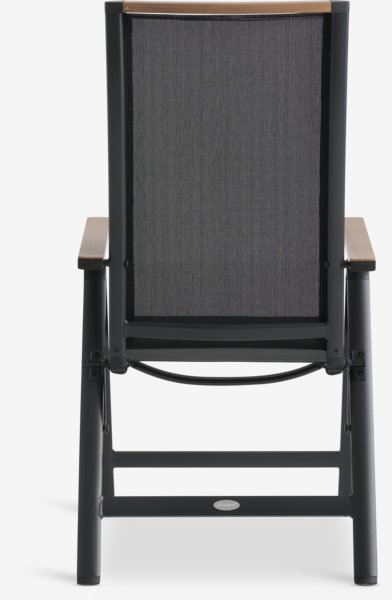 Silla reclinable BREDSTEN negro