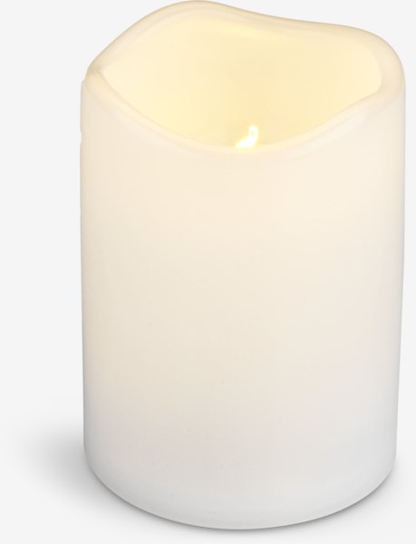 LED pillar candle SOREN D8xH13cm white