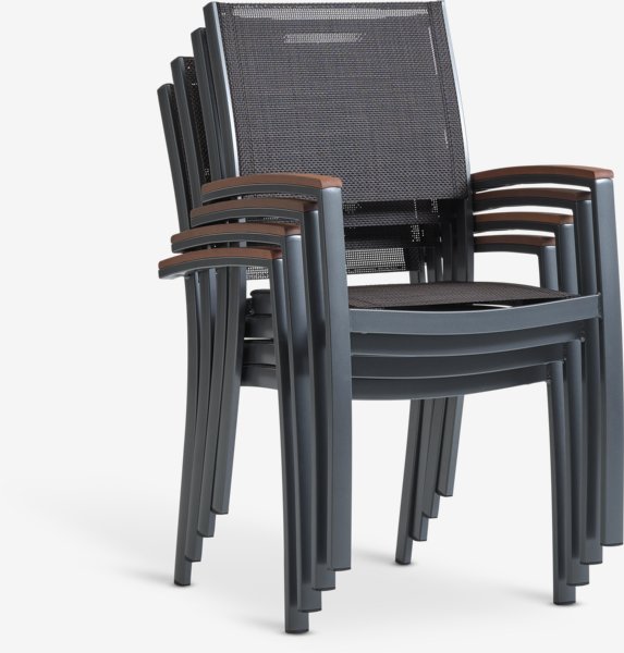 Stacking chair MADERNE grey