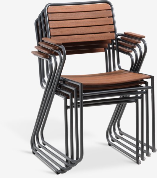 Stohovateľná stolička VAXHOLM tvrdé drevo