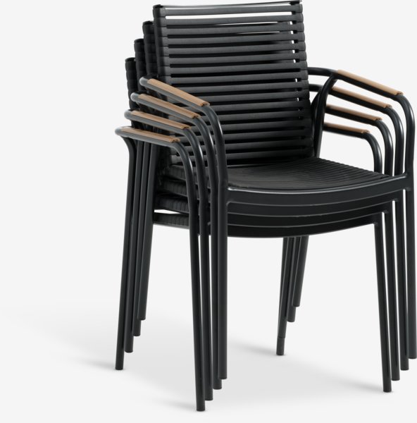 Stacking chair NABE black