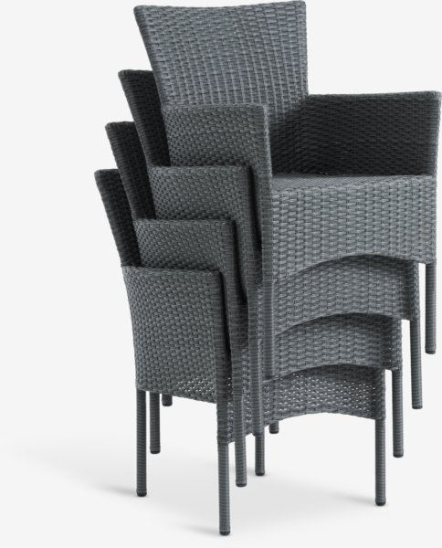 HOBRO D70 stolík + 2 AIDT stolička sivá