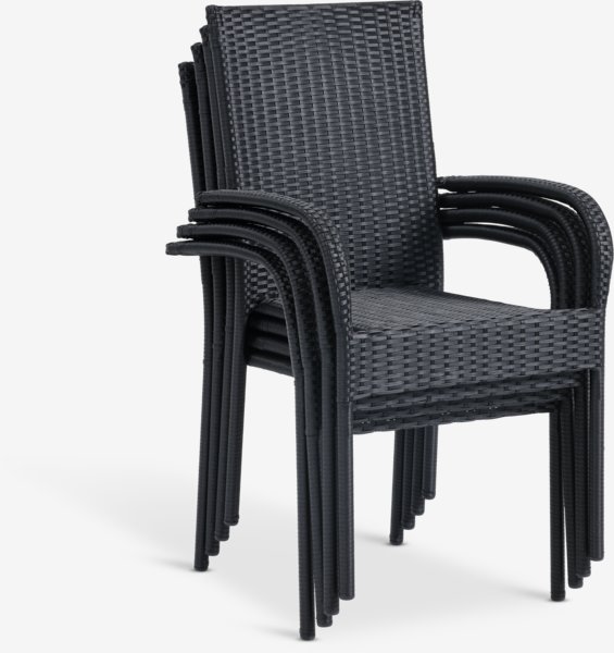 MADERUP L90 table + 4 GUDHJEM chair black