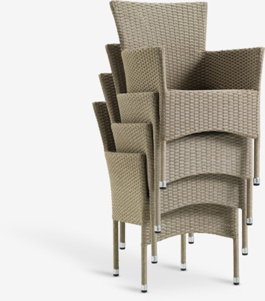 STRIB L150 table + 4 AIDT chair natural JYSK