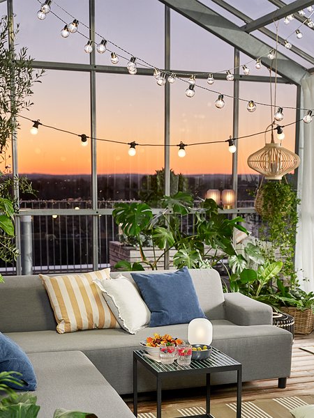 Lyskæde udendørs FINK L735 cm med 50 LED klar