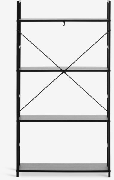 Shelving unit ASTRUP 4 shelves black