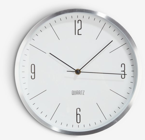 Wall clock HALVOR D30cm silver