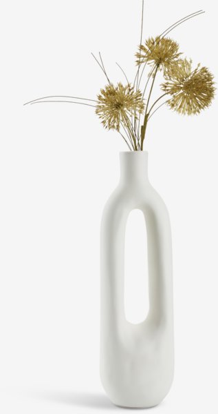 Vase INGEMAR B10xL8xH34cm weiß