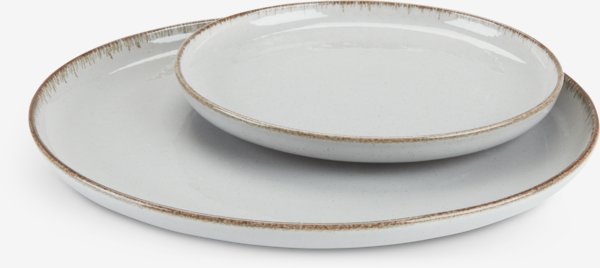 Plato FERDUS Ø27cm gres porcelánico gris