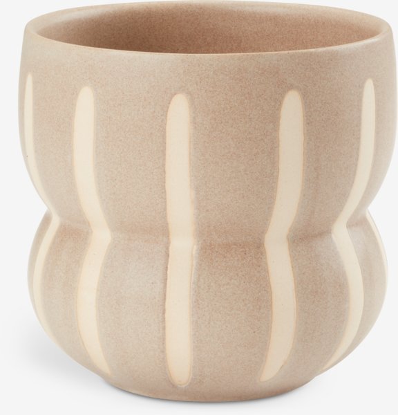 Vaso per piante JERRY Ø14xH13 cm beige rigato