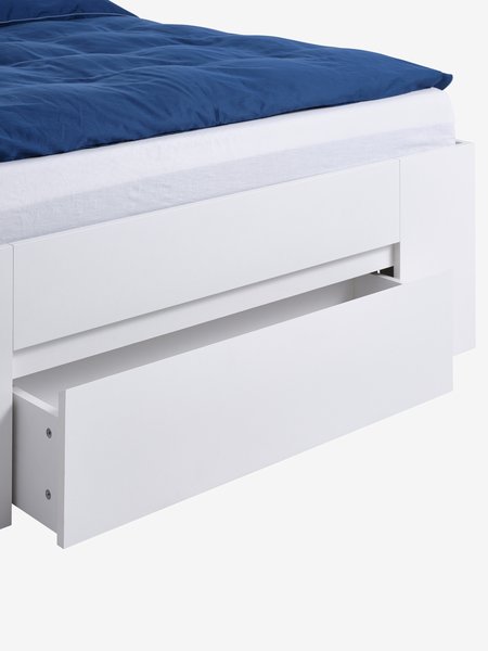 Bed frame LIMFJORDEN 3 drawers Double white