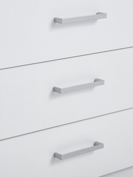 Armadio FANDRUP 145x176 cm 3 ante 3 cassetti bianco