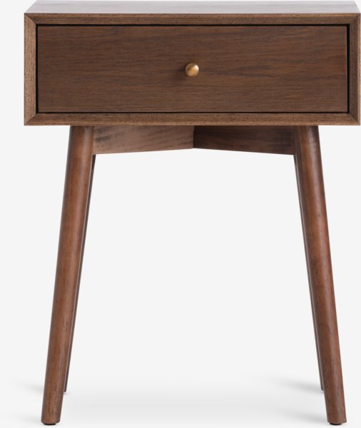 Bedside table HOKKSUND 1 drawer dark oak