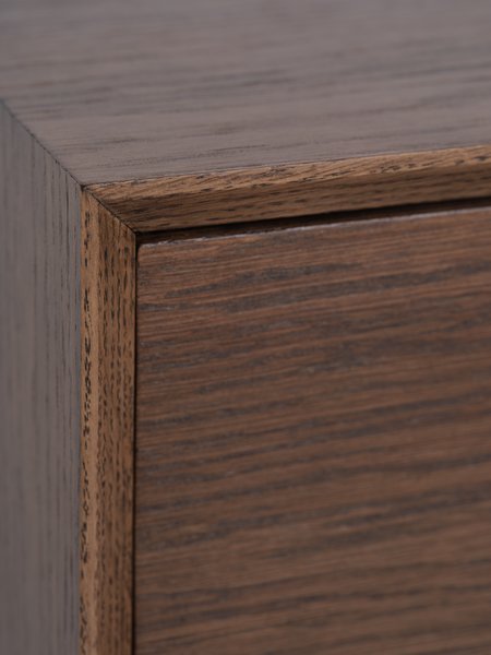 Bedside table HOKKSUND 1 drawer dark oak