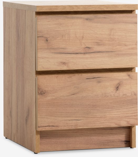 Bedside table LIMFJORDEN 2 drawers natural oak colour