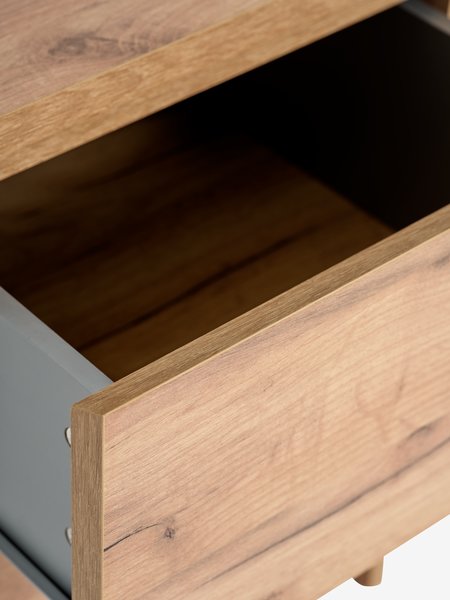 Bedside table LIMFJORDEN 2 drawers natural oak colour