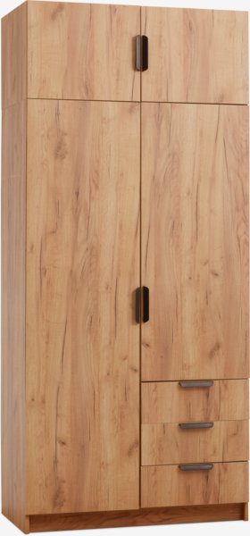 Meuble haut JENSLEV 96x40 2 portes couleur chêne