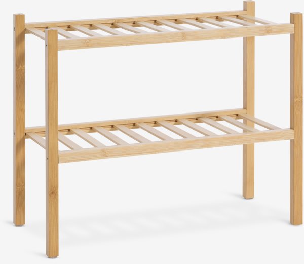 Shoe rack EGTVED 2 shelves stackable bamboo