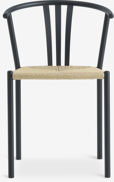 Dining chair JYDERUP black/natural