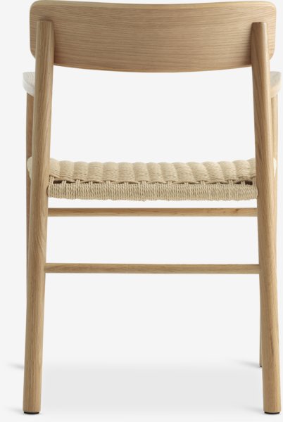 Eetkamerstoel ISLEV met armleuning naturel eiken