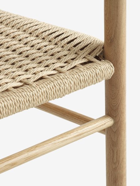 Eetkamerstoel ISLEV met armleuning naturel eiken