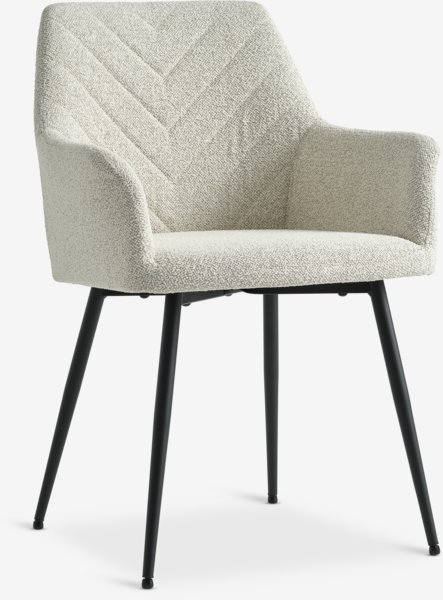 Dining chair PURHUS off-white/black