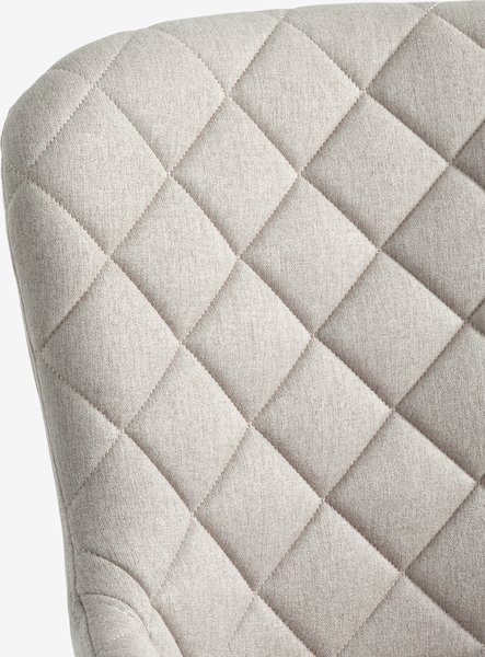 Dining chair BELLINGE sand fabric/oak colour