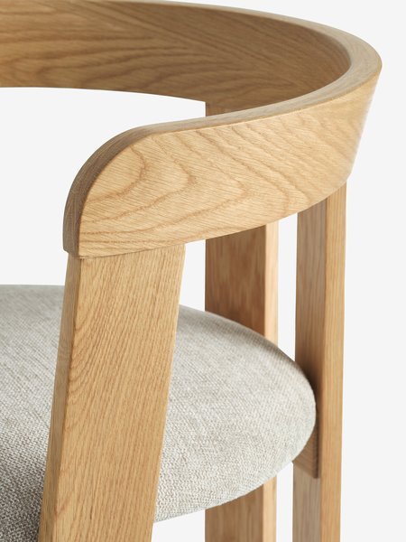 HARESKOV L200 table oak + 4 BOVRUP chairs oak/beige