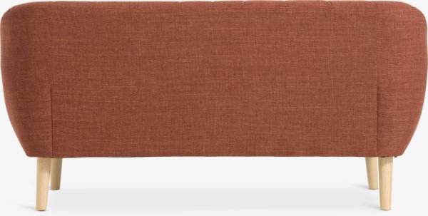 Sofa EGEDAL 2.5-seater terracotta fabric/oak colour