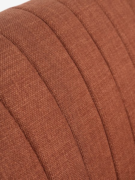 Sofa EGEDAL 2.5-seater terracotta fabric/oak colour