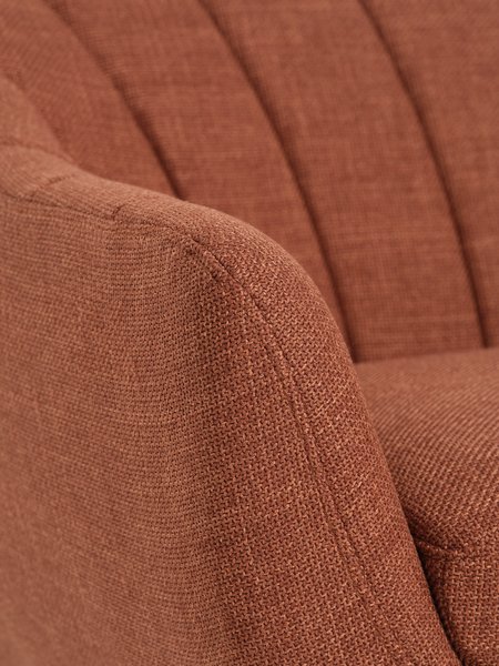 Sofa EGEDAL 2.5-seater terracotta fabric/oak colour