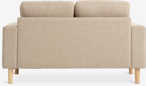 Sofa EGENSE 2-seter sand stoff/eikefarget