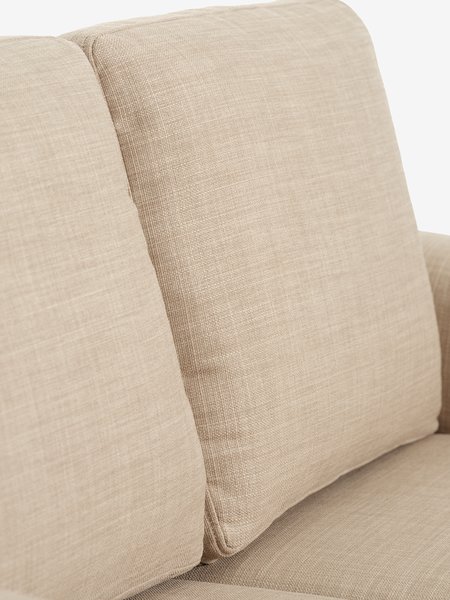 Sofa EGENSE 2-seter sand stoff/eikefarget