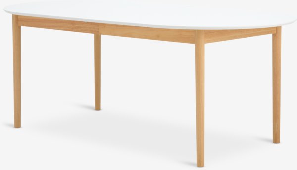 Dining table MARSTRAND 100x200/280 white/natural