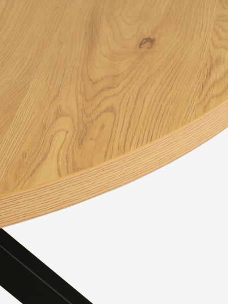 NORTOFT Ø120 top. hrast + 4 THORUP bež/natur hrast