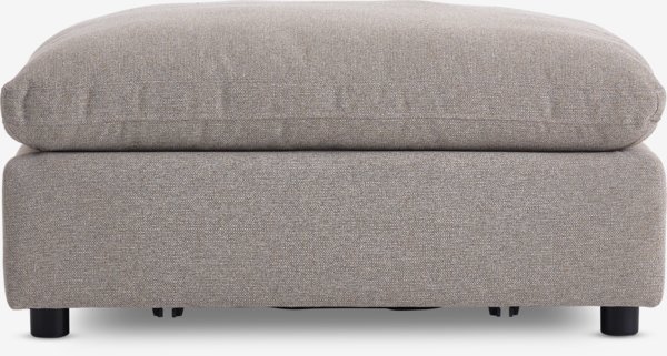 Module canapé LUNDBY méridienne/pouf tissu sable