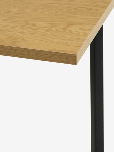 FOLDINGBRO L130 table warm oak + 4 JONSTRUP dark brown