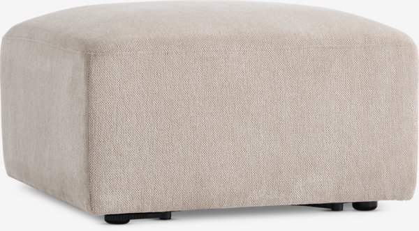 Module canapé SKEJBY méridienne/pouf tissu sable