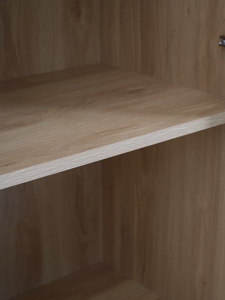 Display cabinet KIRKEBY 2 doors white/warm oak colour