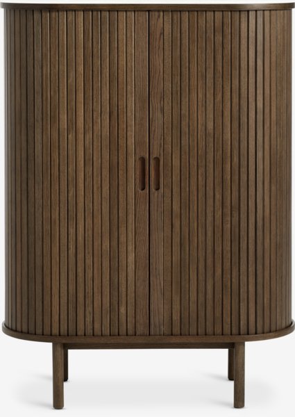 Armoire LYNGVIG 90 cm 2 portes tambours chêne foncé