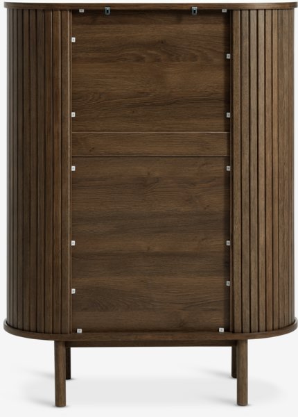 Kast LYNGVIG 90 cm 2 tambour deuren donker eiken